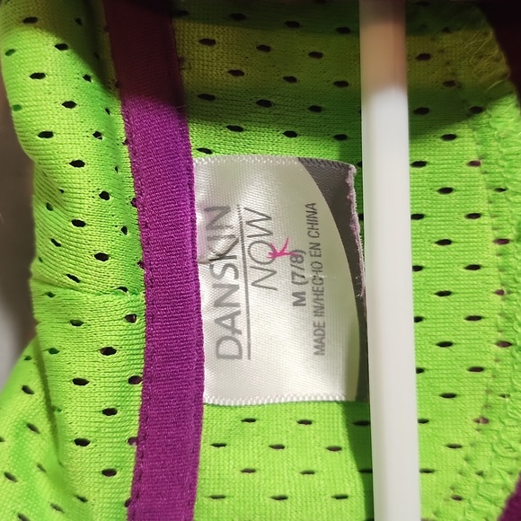 Danskin Now Kids Purple Jacket with Green Accents Girls Size M (7/8) - Picture 3 of 5